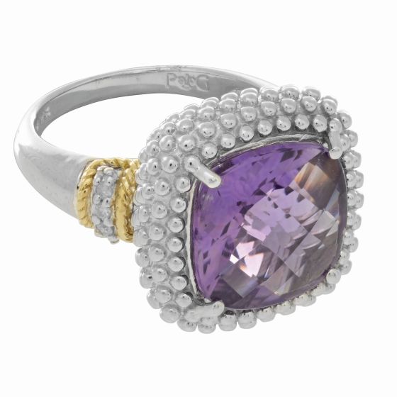 Silver & 18K Prosecco Ring