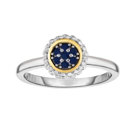 Sterling Silver & 18K Gold Prosecco Birthstone Ring