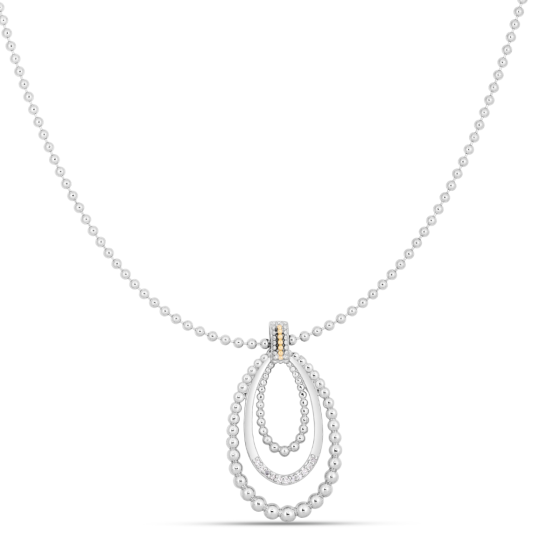 Silver & 18K Diamond Prosecco Glamour Pendant