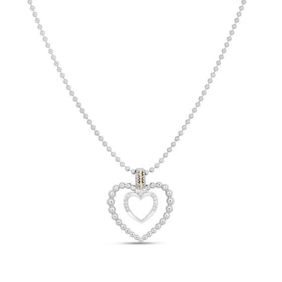 Silver & 18K Diamond Prosecco Glamour Pendant