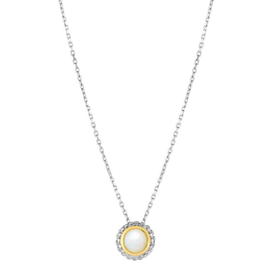 Sterling Silver & 18K Gold Prosecco Birthstone Pendant