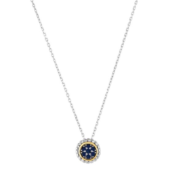 Sterling Silver & 18K Gold Prosecco Birthstone Pendant