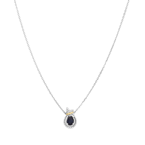 Silver & 18K Prosecco Love Knot Birthstone Necklace