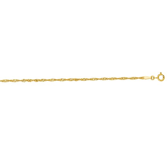 14K Gold 1.8mm Singapore Chain