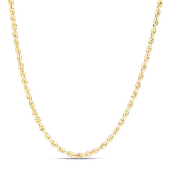 14K 3mm Silk Rope Chain