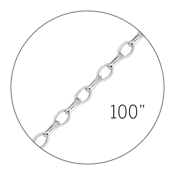 14K 100" 3.2mm Lite Oval Rolo Spool Chain