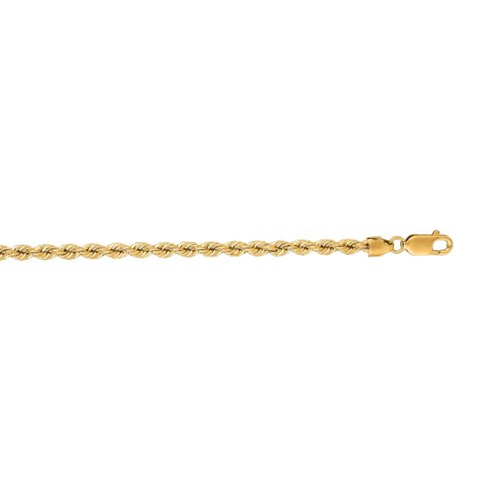 14K Gold 3mm Rope Chain 