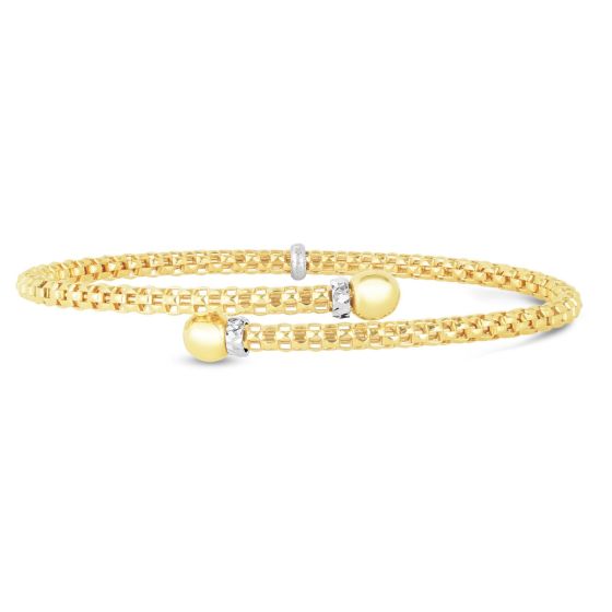 14K Gold Prosecco Small Bypass Bangle
