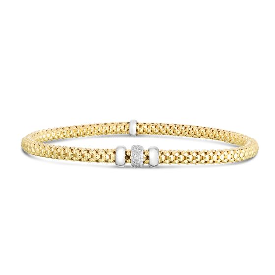 14K Gold Prosecco Diamond Stretch Bracelet