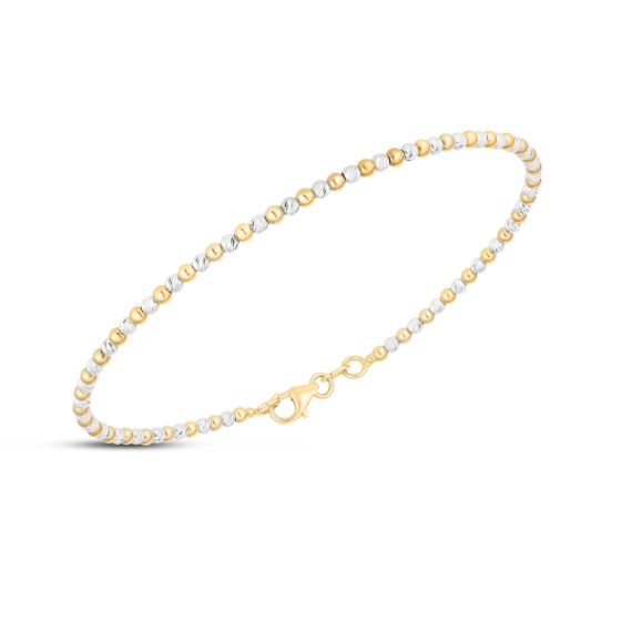 14K Two-tone Pallina Bead Bracelet