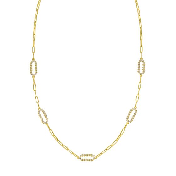 14K Diamon'Oro Paperclip Necklace