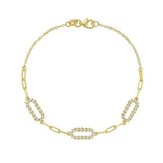 14K Diamon'Oro Paperclip Bracelet