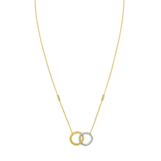 14K TT Interlocking Necklace