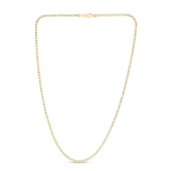 ticed100 14K 2.7mm Two-Tone Fancy Ice Chain | Royal Chain Group