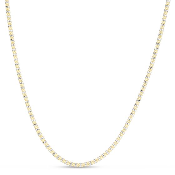 14K 2.7mm Two-Tone Fancy Ice Chain