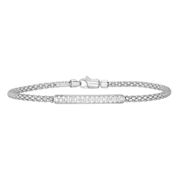 14K Gold Prosecco Diamond Bar Bracelet