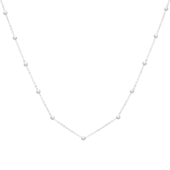 14K Saturn Bead Chain Necklace