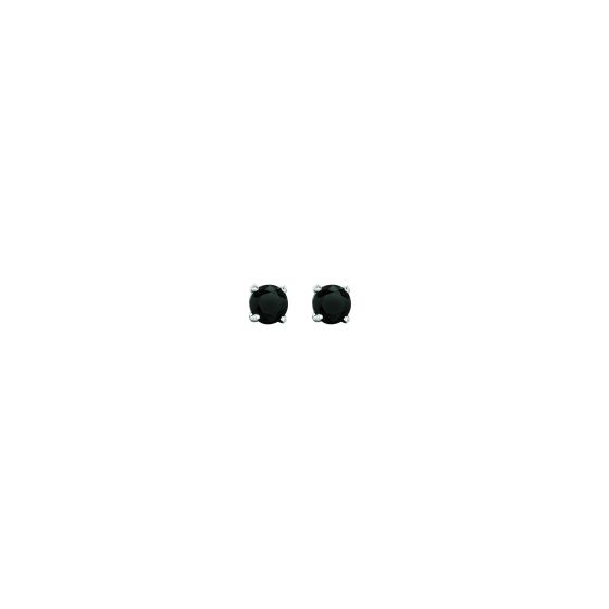 14K Gold 3mm Black CZ Stud Earring