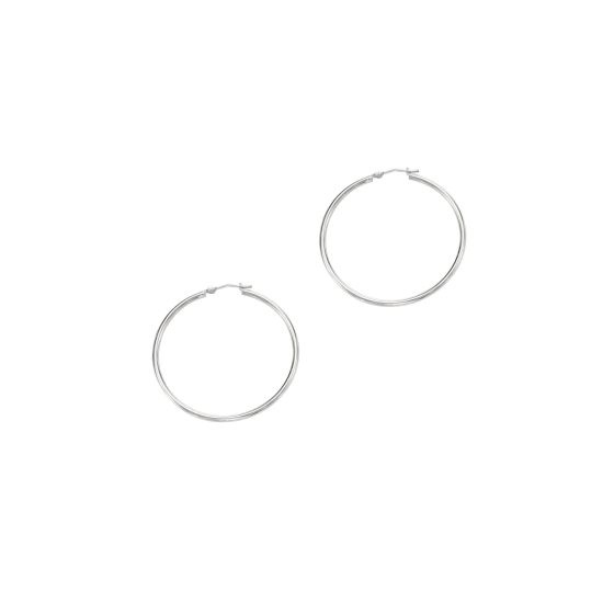 14K Gold 2x40mm Hoops