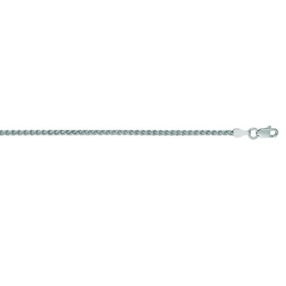 14K Gold 2.1mm Round Wheat Chain 
