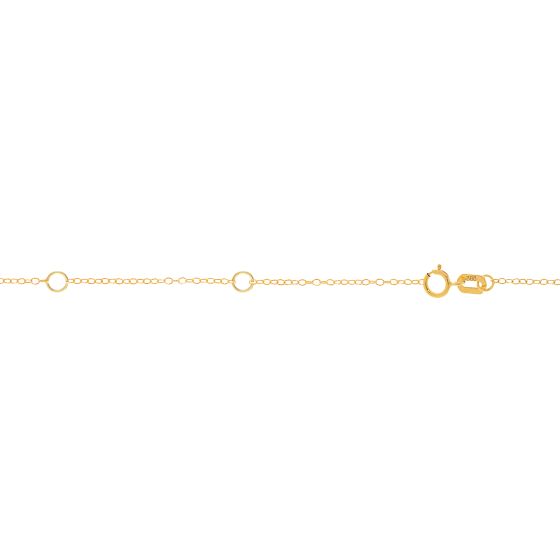 10K Gold 1.3mm Extendable Piatto Chain