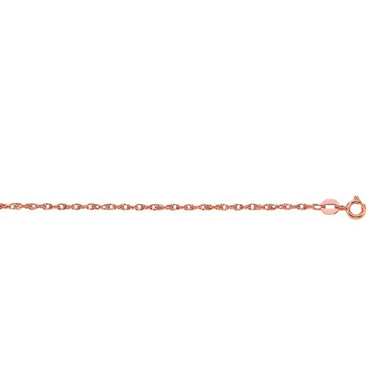 10K Gold .95mm Machine Rope Chain Carded 