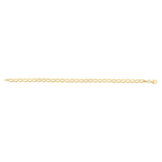 10K Fancy Open Link Bracelet
