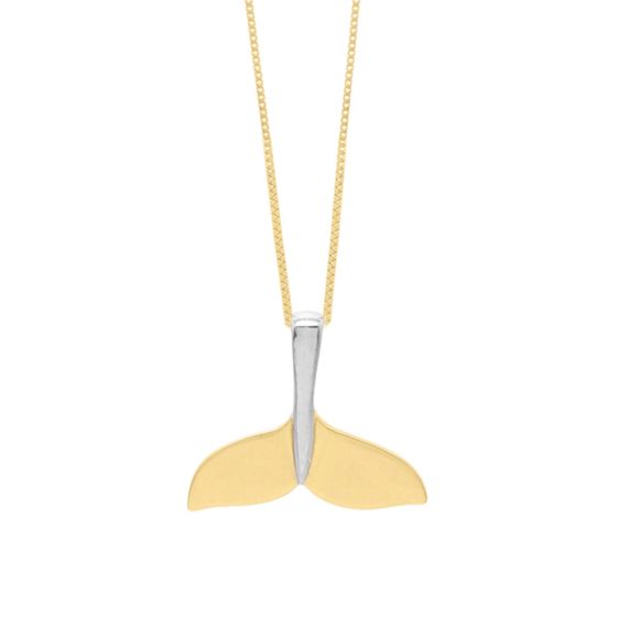10K Whale Tail Necklace