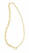 14K Gold Mixed Gauge Paperclip Necklace