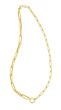 14K Gold Mixed Gauge Paperclip Necklace