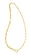 14K Gold Mixed Gauge Paperclip Necklace