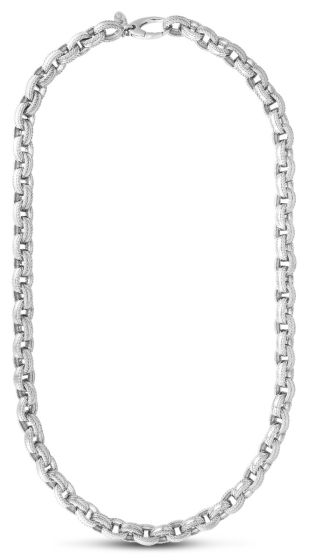 Men's Cable Edge Rolo Link Chain Necklace