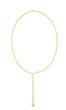 14K Mirrored Chain Heart Lariat Necklace
