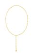 14K Mirrored Chain Heart Lariat Necklace