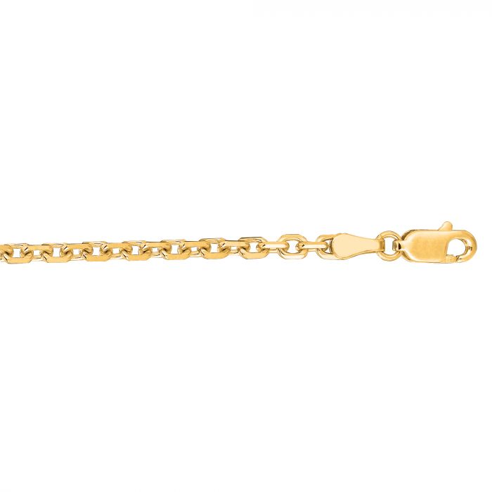 22 INCHES LONG 14KT GOLD CABLE CHAIN CABLE CHAIN