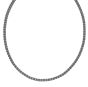 Silver 3.9mm Fancy Gunmetal Ice Barrel Chain