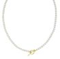 14k Gold Pearl T-Bar Necklace