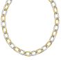 Silver & 18K Lucida Large Oval Link Necklace