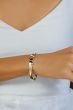 14K Black Pyramid Art Deco Cuff