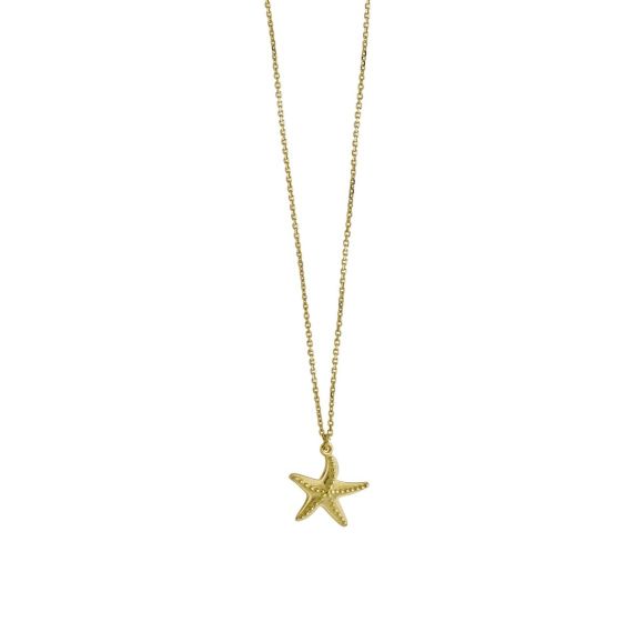 14k Gold Starfish Necklace