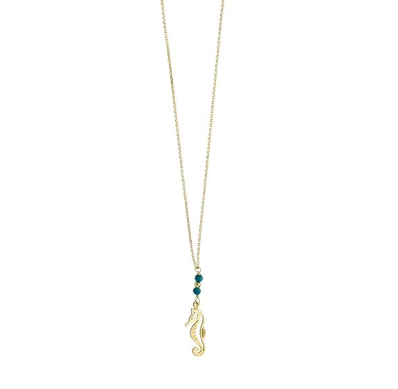 14k Gold Seahorse Necklace