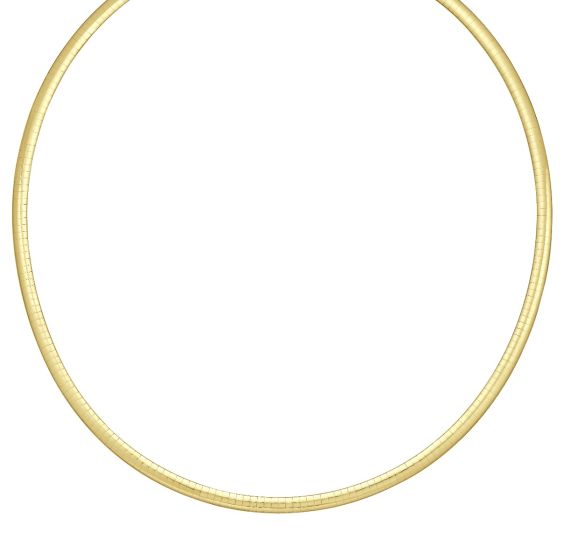 14K & Silver 4mm Reversible Bi Metal Omega