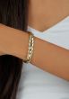 14K Chevron Link Bangle