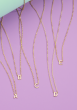14K Mini Initials Necklace Series - ALL LETTERS
