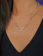 14K Heart Lock Charm Necklace