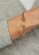 14K & Diamond Ball Cuff Venetian Bracelet
