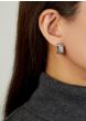 Silver & Diamond Prosecco Deco Wreath Earrings