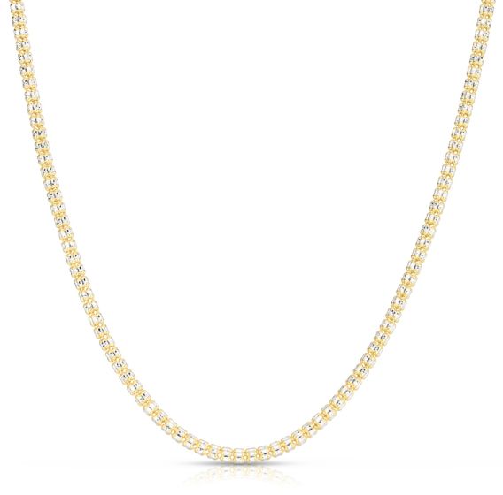 14K 3.14mm Fancy Ice Chain