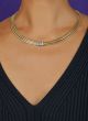 14K .21ct Diamond Omega Necklace