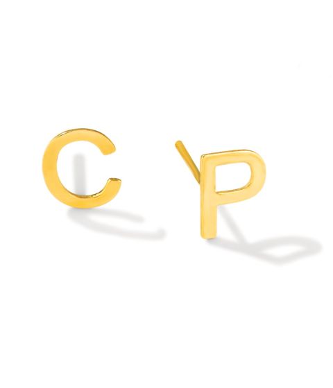 14K Initial Studs Series - ALL LETTERS